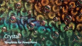  Presentation with water drops - Presentation design with brochure 3 - water drops reflecting colorful paper background and a ocean colored foreground