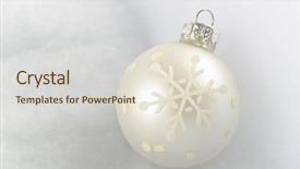  Presentation with white christmas - Audience pleasing presentation theme consisting of brochure 3 - white christmas ball backdrop and a  colored foreground