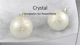  Presentation with christmas balls disco ball - Presentation having brochure 3 - white christmas balls background and a  colored foreground