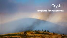  Presentation with illusion - Presentation theme consisting of brocken bow or mountain ghost background and a teal colored foreground