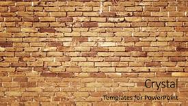  Presentation with brick wall texture - PPT layouts enhanced with broen stone wall texture background background and a coral colored foreground