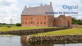  Presentation with castle - Presentation enhanced with broholm-slot-14th-century-castle background and a sky blue colored foreground