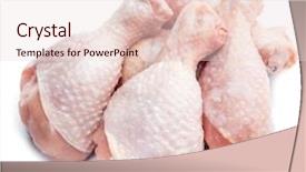  Presentation with chicken - Audience pleasing presentation theme consisting of broilers - raw chicken legs isolated backdrop and a lemonade colored foreground