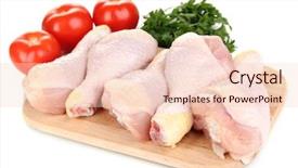  Presentation with raw meat - Slide deck enhanced with raw chicken legs isolated background and a lemonade colored foreground