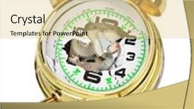  Presentation with alarm - Colorful PPT layouts enhanced with broken alarm clock isolated backdrop and a yellow colored foreground