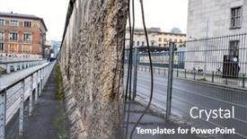  Presentation with berlin wall - Theme enhanced with broken-berlin-wall-between-east background and a gray colored foreground