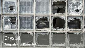  Presentation with broken glass - Cool new theme with broken-block-glass-window backdrop and a gray colored foreground