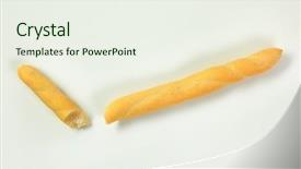  Presentation with bread - Cool new presentation with broken bread stick on white backdrop and a  colored foreground