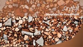  Presentation with broken wall - Presentation enhanced with broken bricks and cement from damaged wall background and a red colored foreground