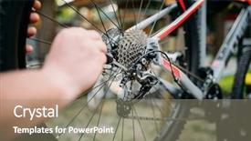  Presentation with mechanic repair - PPT layouts with broken chain - bicycle mechanic repair bike cycle background and a gray colored foreground