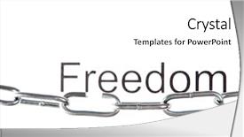  Presentation with chain - PPT theme consisting of broken chain isolated on white background and a white colored foreground