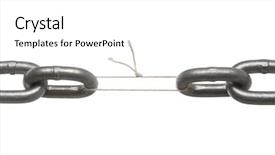  Presentation with chain - Theme with broken chain with piece background and a white colored foreground