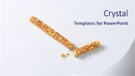  Presentation with audit stick figures - Beautiful slides featuring broken cheese stick with crumbs backdrop and a sky blue colored foreground