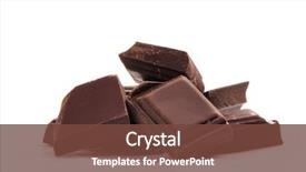  Presentation with white chocolate - Slides consisting of broken chocolate bar background and a tawny brown colored foreground