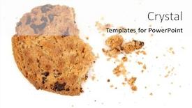  Presentation with chocolate chip cookie - Slide deck consisting of broken-chocolate-chip-cookie-isolated background and a white colored foreground