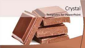  Presentation with white chocolate - Cool new presentation design with broken chocolate pieces on white backdrop and a lemonade colored foreground