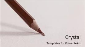  Presentation with maroon - Beautiful slide set featuring broken colored pencil on white backdrop and a light gray colored foreground