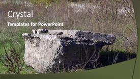  Presentation with soviet - Cool new slide deck with broken-concrete-abandoned-huge-soviet backdrop and a gray colored foreground