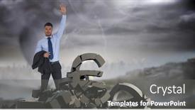  Presentation with concrete - Cool new theme with broken-concrete-stone-with-money backdrop and a gray colored foreground