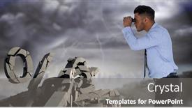  Presentation with percent - Audience pleasing slide set consisting of broken-concrete-stone-with-percent backdrop and a gray colored foreground