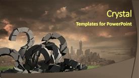  Presentation with symbol - Amazing slide set having broken concrete stone with question backdrop and a tawny brown colored foreground