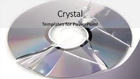  Presentation with information security program - Slides featuring broken disk with information isolated background and a  colored foreground