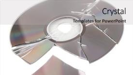  Presentation with information - Amazing PPT layouts having broken disk with information isolated backdrop and a light gray colored foreground