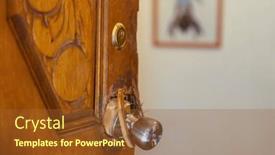  Presentation with broken home - Presentation having broken-door-lock-violent-entry and a tawny brown colored foreground