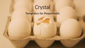  Presentation with broken egg - Audience pleasing presentation theme consisting of broken egg in a carton backdrop and a lemonade colored foreground