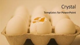  Presentation with broken egg - Slide deck featuring broken egg in carton background and a lemonade colored foreground