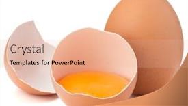  Presentation with broken egg - Colorful slides enhanced with broken egg in eggshell half backdrop and a lemonade colored foreground