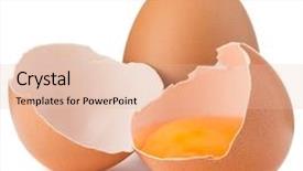  Presentation with eggshell - Amazing theme having broken egg in eggshell half backdrop and a lemonade colored foreground