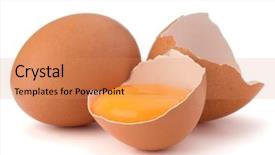  Presentation with eggshell - Audience pleasing presentation consisting of broken egg in eggshell half backdrop and a coral colored foreground