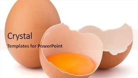  Presentation with eggshell - Beautiful PPT theme featuring broken egg in eggshell half backdrop and a coral colored foreground