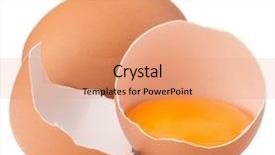  Presentation with broken egg - Beautiful PPT layouts featuring broken egg in eggshell half backdrop and a coral colored foreground