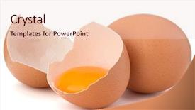  Presentation with broken egg - Audience pleasing slides consisting of broken egg in eggshell half backdrop and a lemonade colored foreground