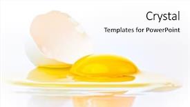  Presentation with broken egg - Slide deck enhanced with broken-egg-on-a-white background and a white colored foreground