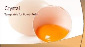  Presentation with broken egg - Amazing slides having broken egg over white backdrop and a lemonade colored foreground