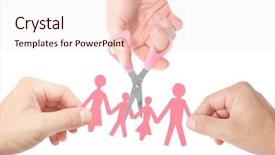  Presentation with divorce - Presentation theme featuring broken family - divorce background and a sky blue colored foreground