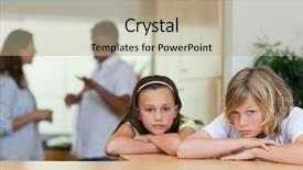  Presentation with siblings - Colorful presentation enhanced with broken family - sad looking siblings with their backdrop and a mint green colored foreground