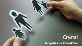  Presentation with chain - Presentation design featuring broken family concept background and a gray colored foreground