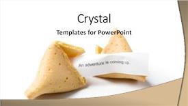  Presentation with fortune cookie - Slides featuring broken fortune cookie isolated background and a white colored foreground