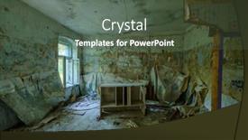  Presentation with furniture - Slide set with broken-furniture-and-dirty-wallpaper background and a tawny brown colored foreground