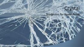  Presentation with stained glass - Slides featuring broken glass background background and a light blue colored foreground