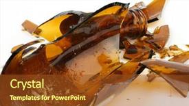 Presentation with broken glass - Beautiful PPT layouts featuring broken glass beer bottle 3 backdrop and a tawny brown colored foreground