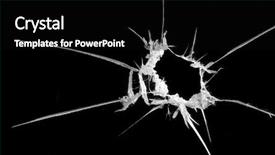  Presentation with broken glass - Cool new PPT theme with broken glass macro photo backdrop and a black colored foreground