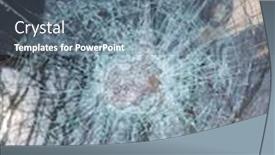  Presentation with broken glass - Beautiful slides featuring broken-glass-of-a-car backdrop and a ocean colored foreground
