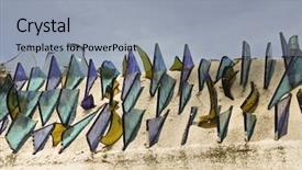  Presentation with broken wall - Slides featuring broken glass on the top background and a  colored foreground