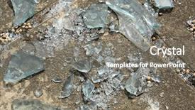  Presentation with broken glass - Presentation theme enhanced with broken glass pieces background and a gray colored foreground