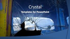  Presentation with broken glass - PPT layouts having broken-glass-window-on-old background and a navy blue colored foreground